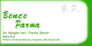 bence parma business card